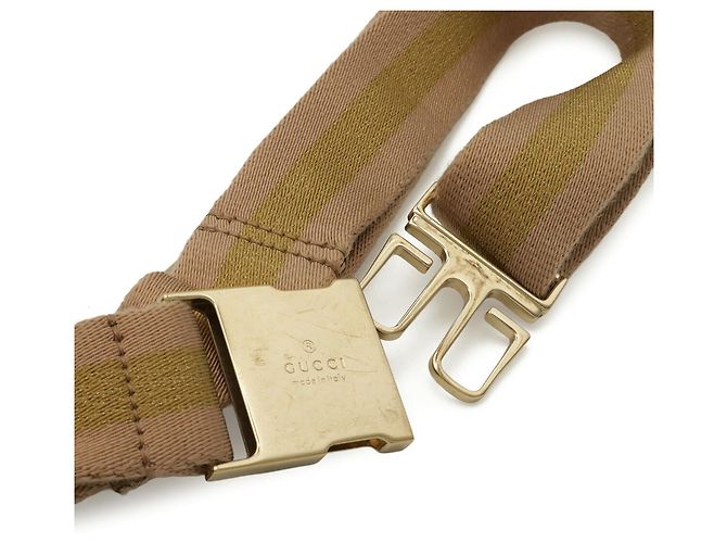 Marsupio Gucci GG Canvas Sherry Line Rosa Beige D'oro - vista 6