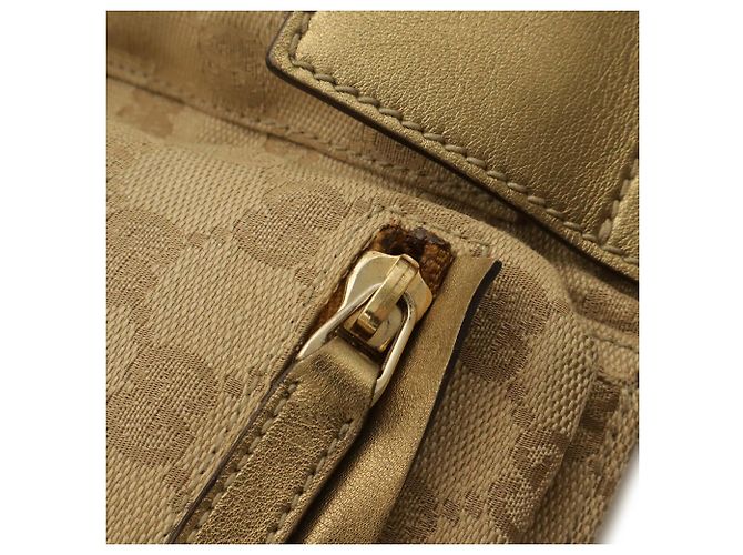 Marsupio Gucci GG Canvas Sherry Line Rosa Beige D'oro - vista 7
