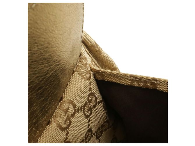Marsupio Gucci GG Canvas Sherry Line Rosa Beige D'oro - vista 9