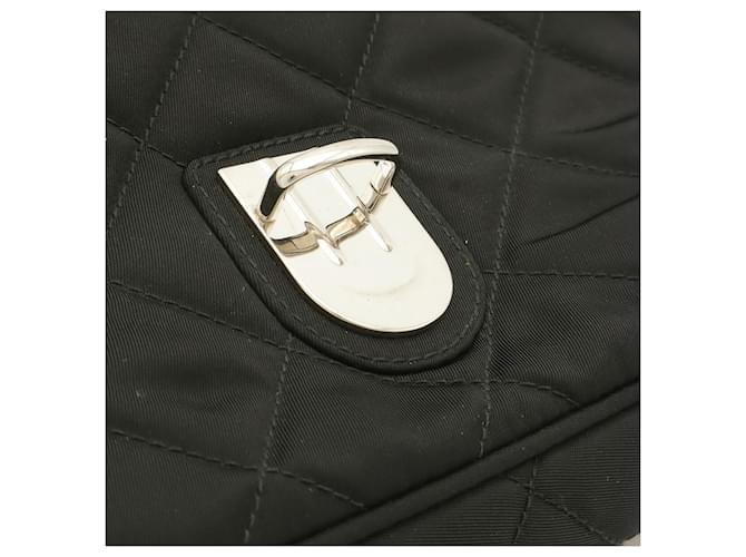 Clutch Prada em nylon acolchoado e couro Preto - vista 10