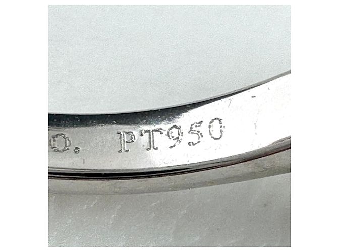 Anello fede in platino e diamanti Tiffany & Co. - vista 8