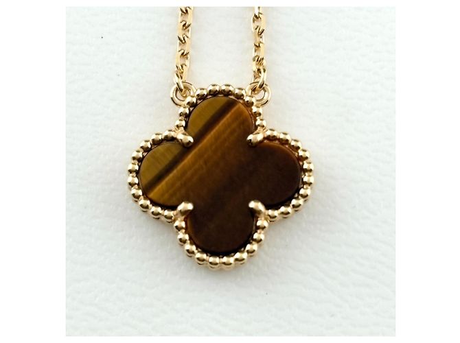 Collana con Pendente Van Cleef & Arpels Vintage Alhambra in Oro Giallo - vista 5