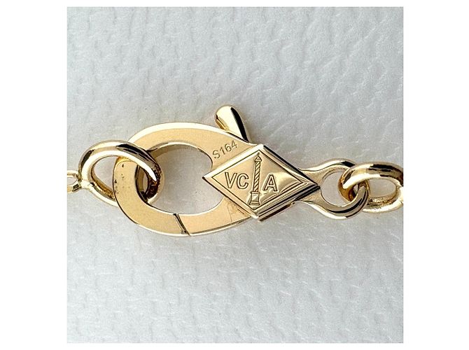 Collana con Pendente Van Cleef & Arpels Vintage Alhambra in Oro Giallo - vista 8