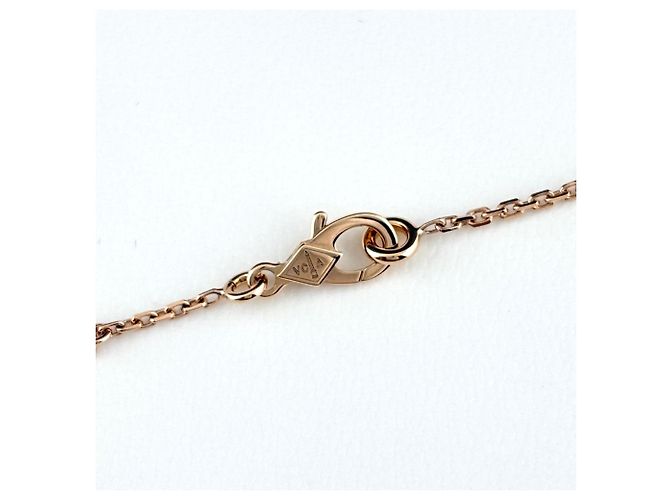 Collana Pendente Van Cleef & Arpels Vintage Alhambra Pink Gold - vista 5