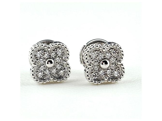 Van Cleef & Arpels Sweet Alhambra Diamant-Ohrringe - Ansicht 4