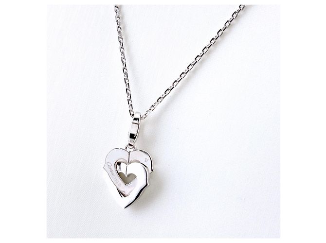 Cartier Double Heart Anhänger Halskette - Ansicht 3
