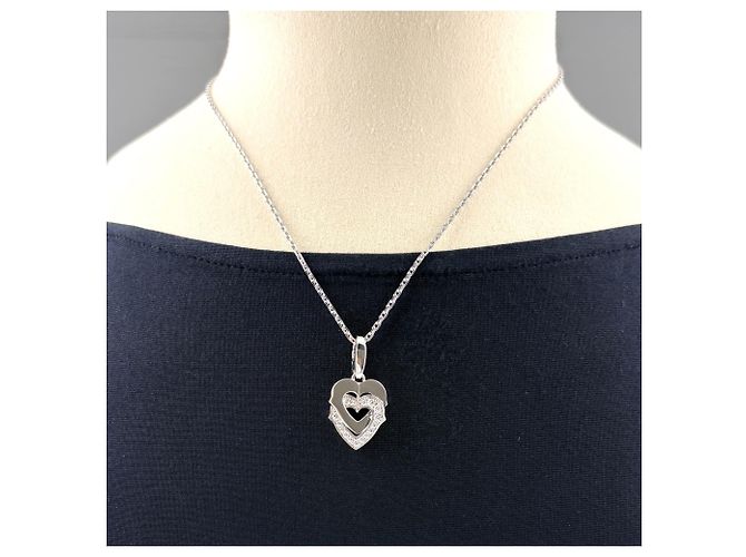 Cartier Double Heart Anhänger Halskette - Ansicht 4