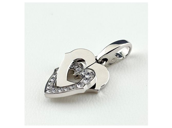 Cartier Double Heart Anhänger Halskette - Ansicht 7
