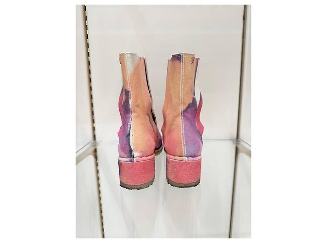Chanel Multicolor Suede Ankle Boots, Size 38 Pre-owned - view 3