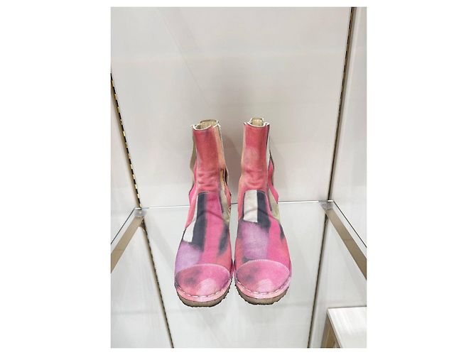 Chanel Multicolor Suede Ankle Boots, Size 38 Pre-owned - view 5