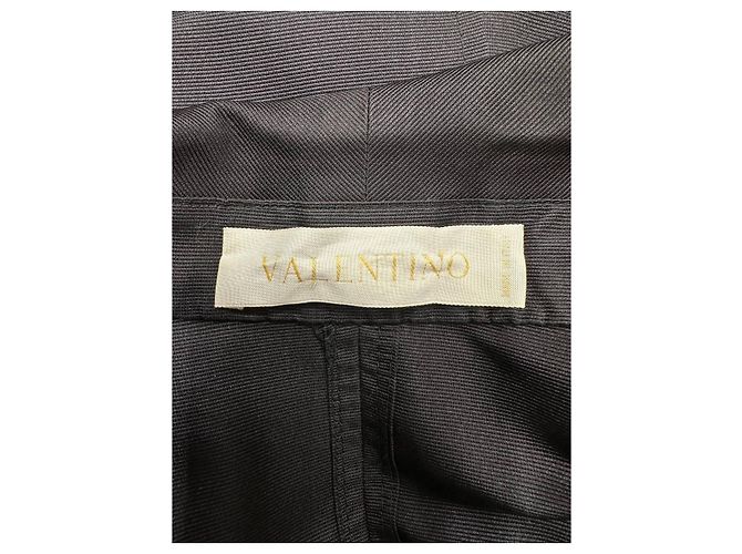 Louis Vuitton Abito cappotto stile trench in seta nera Valentino Sz.6 usato - vista 7