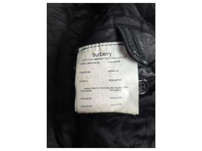 Burberry London Lederjacke Schwarz Braun - Ansicht 5
