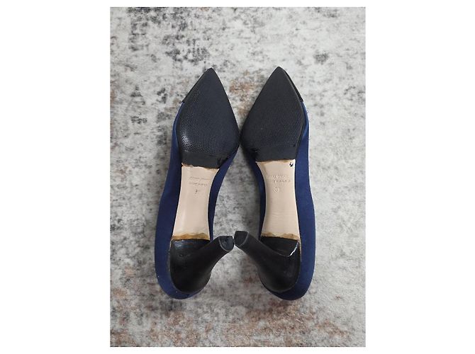Décolleté Bicolore Miu Miu con Strass Blu navy - vista 6