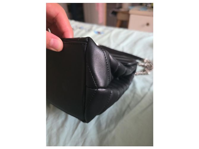 Borsa Saint Laurent Loulou Toy in pelle nera Nero - vista 4