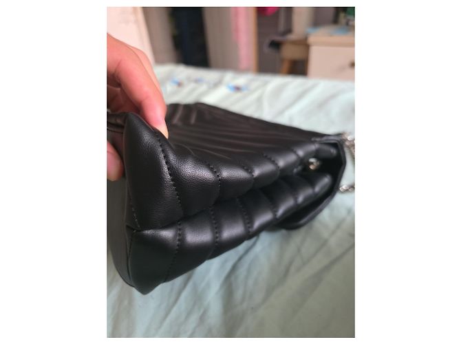 Borsa Saint Laurent Loulou Toy in pelle nera Nero - vista 5