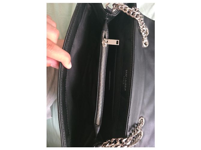 Borsa Saint Laurent Loulou Toy in pelle nera Nero - vista 8