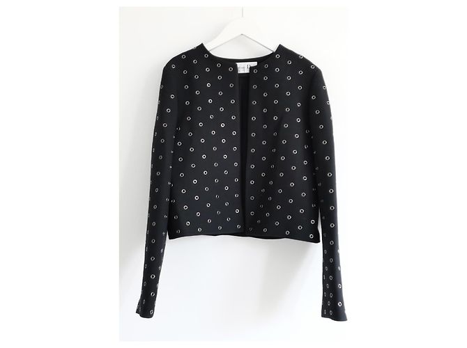 Christian Dior Chaqueta con ojales Pre-Fall 2022 en lana y seda negra Negro - vista 3