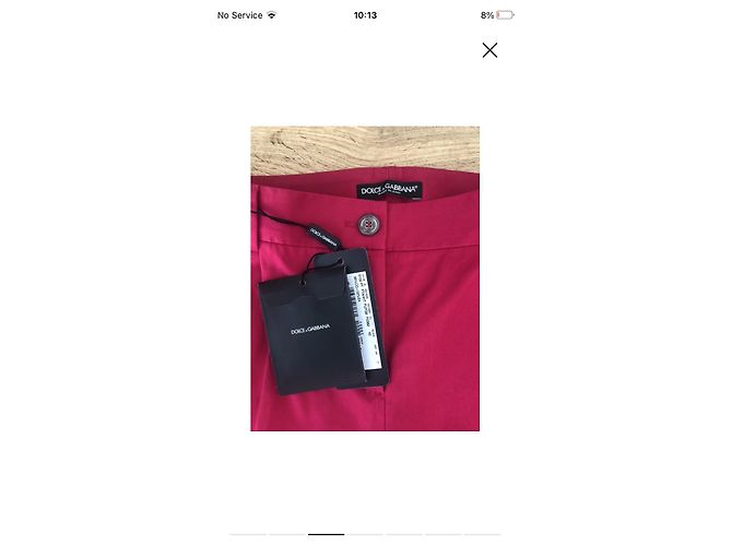 Calças Dolce & Gabbana em mistura de algodão rosa - vista 3