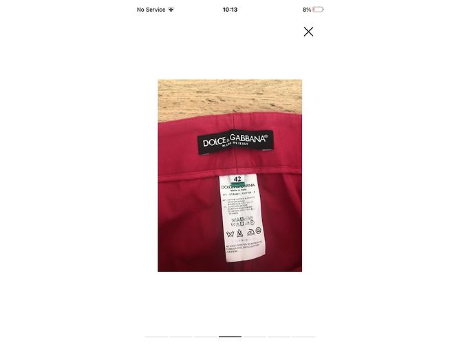 Calças Dolce & Gabbana em mistura de algodão rosa - vista 4