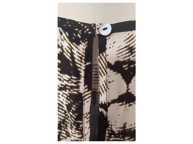 Roberto Cavalli Blusa de seda con estampado de león Negro Blanco Marrón oscuro - vista 4