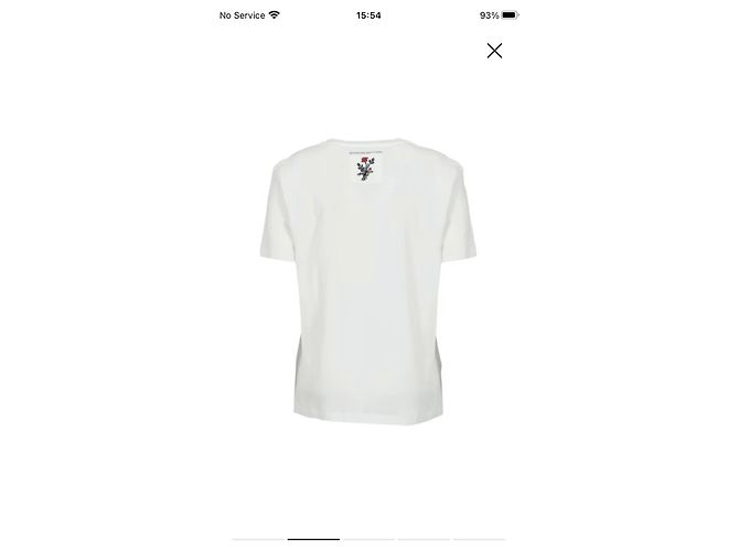 Autre Marque S Max Mara Camiseta de algodón blanco con flor bordada - vista 2
