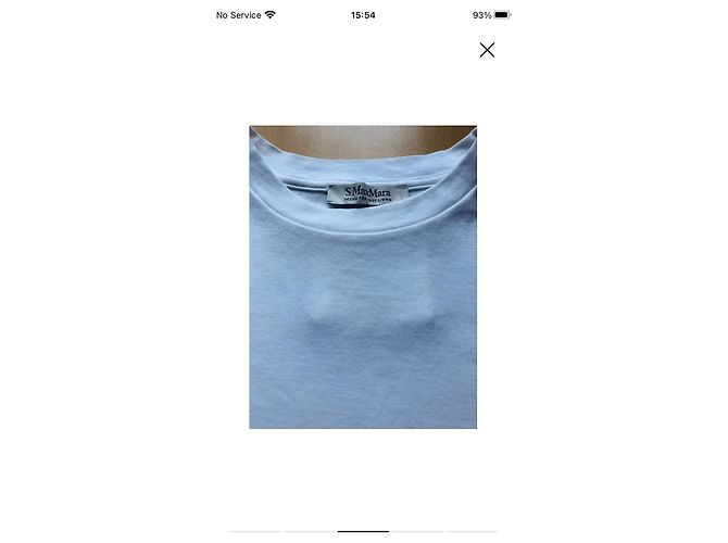 Autre Marque S Max Mara Camiseta de algodón blanco con flor bordada - vista 3