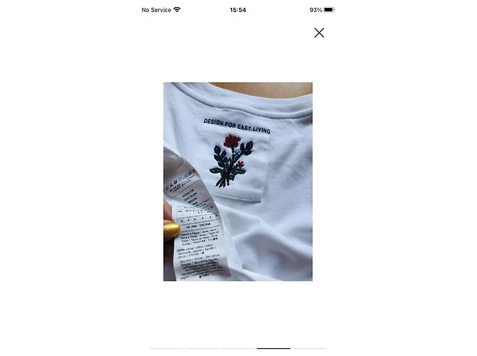Autre Marque S Max Mara Camiseta de algodón blanco con flor bordada - vista 5