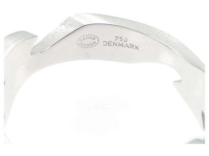 Autre Marque Georg Jensen Fusion Au750 Weißgold Schwarzgold Saphir Ring - Ansicht 4