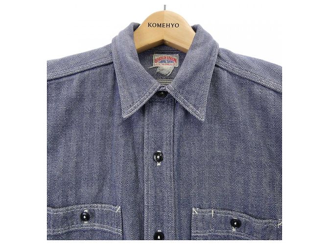 Autre Marque Camicia Real McCoys Blu - vista 5