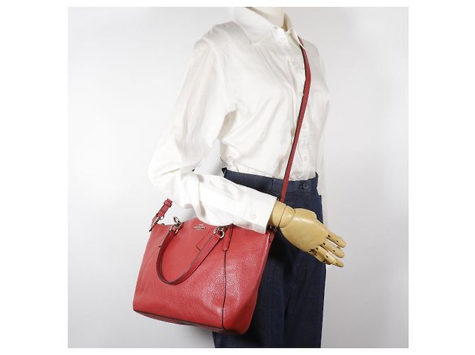 Borsa a mano 2 vie in pelle Coach Kelsey Rosa - vista 17