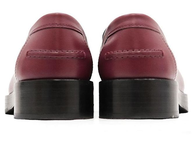 Hermès Mocassini Hermes Hot Kelly Buckle in pelle di vitello Marrone Bordò - vista 6