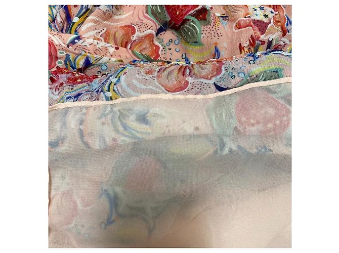Autre Marque Vivienne Tam transparentes Blumenkleid Pink Mehrfarben - Ansicht 4