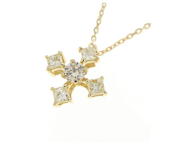 Autre Marque Collana Croce Diamanti Au750 D'oro - vista 3