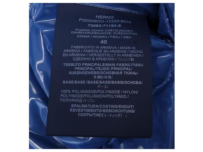 Autre Marque Chaqueta de plumón Herno Azul - vista 3