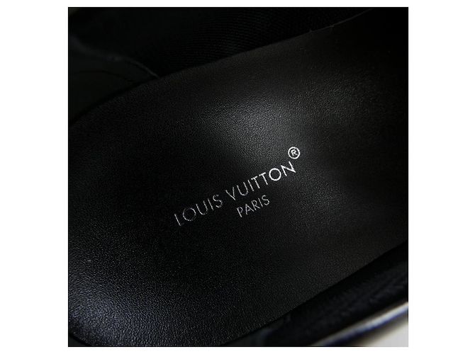 Mocassini Louis Vuitton LV Record Line in vitello lucido Nero - vista 6
