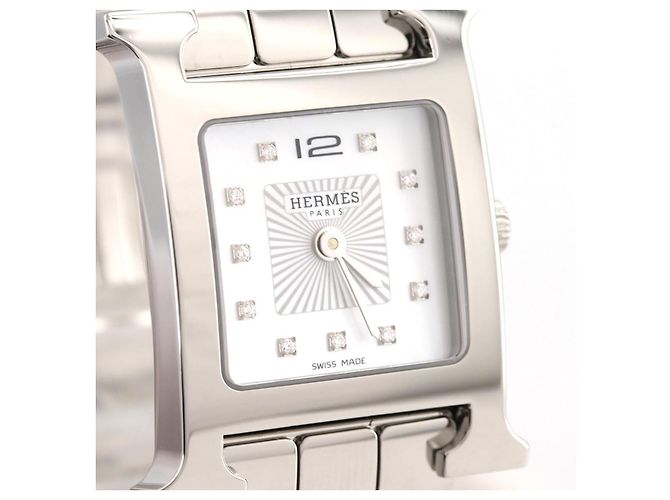Hermès H Uhr HH1.210 Stainless Steel Silber - Ansicht 2