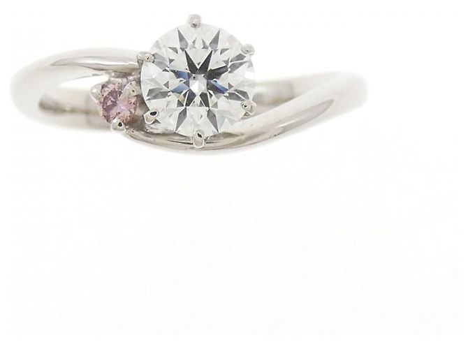 Autre Marque Pt900 Diamantring Silber - Ansicht 2