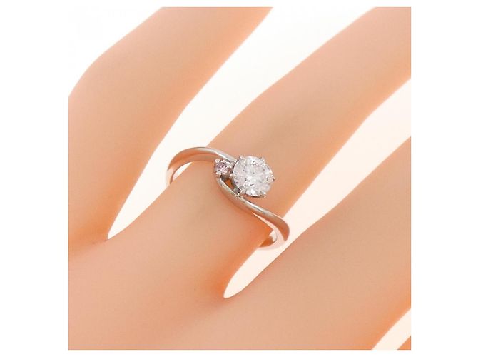 Autre Marque Pt900 Diamantring Silber - Ansicht 5