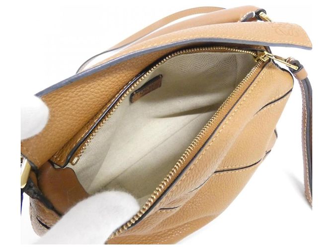 Borsa a spalla Loewe Puzzle Mini in vitello Marrone - vista 10