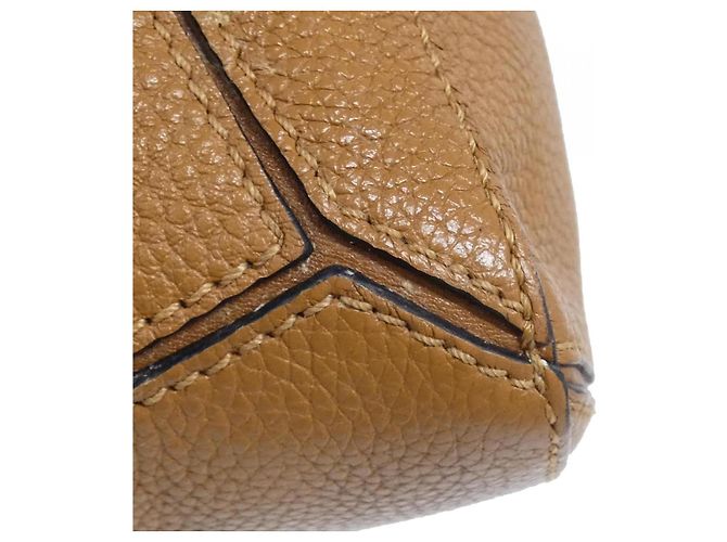 Borsa a spalla Loewe Puzzle Mini in vitello Marrone - vista 3