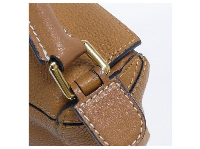 Borsa a spalla Loewe Puzzle Mini in vitello Marrone - vista 8