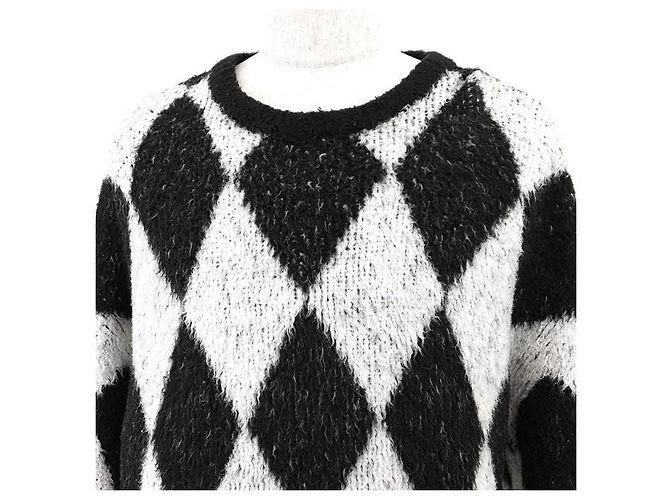 Céline Top de punto de algodón y nailon Celine Negro Blanco - vista 2