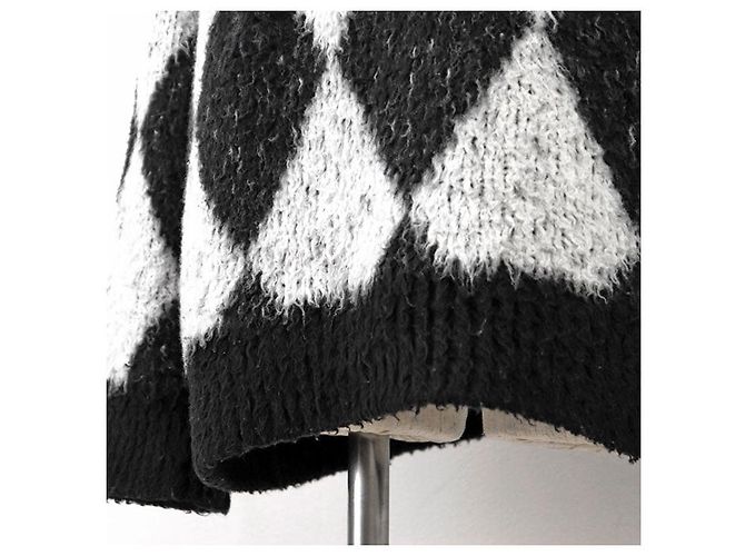 Céline Top de punto de algodón y nailon Celine Negro Blanco - vista 4