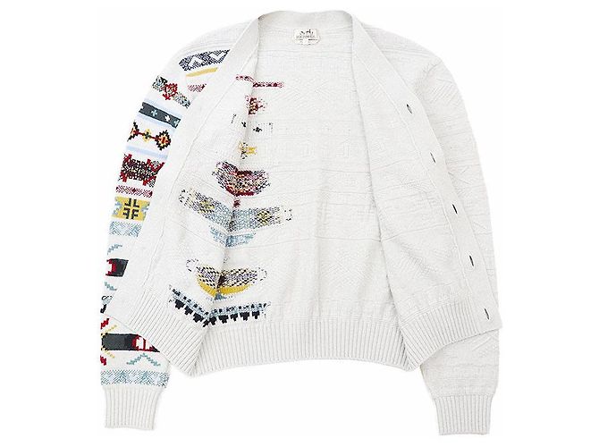 Hermès Hermes Wool Cashmere Knit Cardigan Brown - view 9
