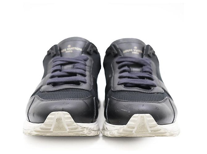 Sneakers Louis Vuitton Run Away Line in pelle e mesh Nero - vista 5
