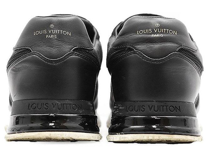 Sneakers Louis Vuitton Run Away Line in pelle e mesh Nero - vista 7