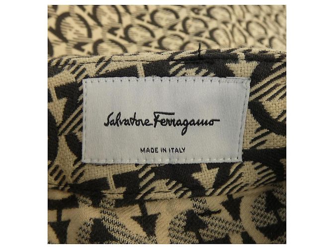 Falda Salvatore Ferragamo Castaño Beige - vista 4