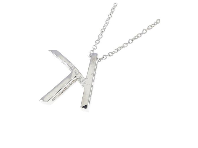 Autre Marque Au750 Diamant-Anfangsbuchstabe K Halskette Silber - Ansicht 4