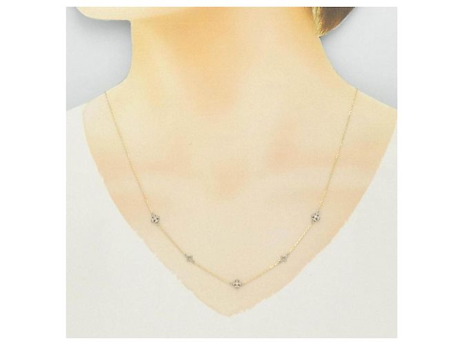 Autre Marque Collana agete Au750 Diamante D'oro - vista 7