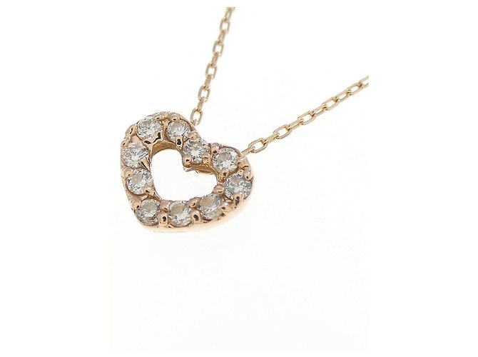 Autre Marque Collana in oro rosa K10 e diamanti - vista 3